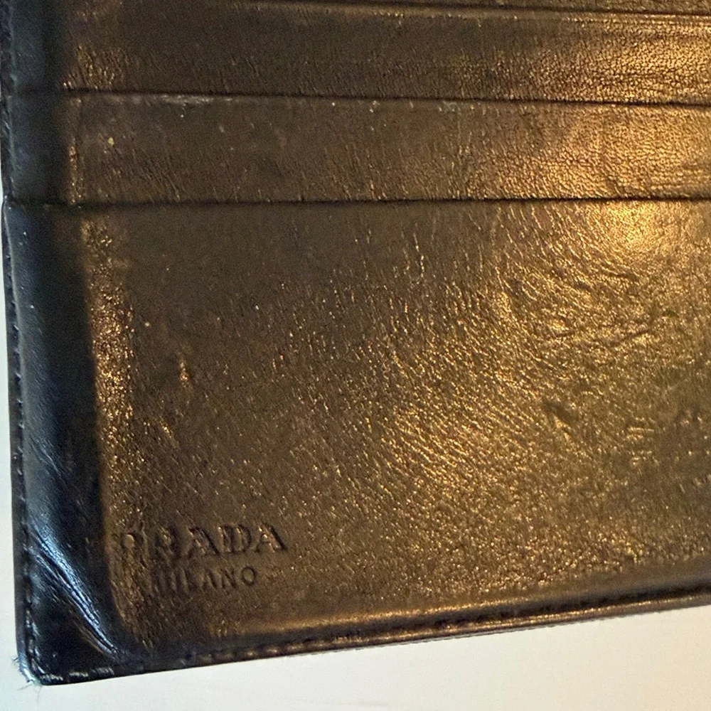 Prada Nylon Bifold Wallet designer men’s black